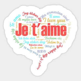 Je t'aime Sticker